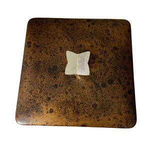 Vintage MCM Royal Haeger Lidded Square Pottery Dish